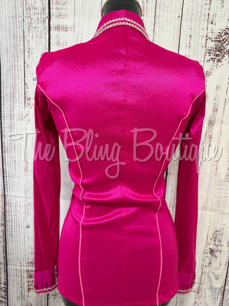 Fuchsia & Pink Simple Day Shirt Set (Small)