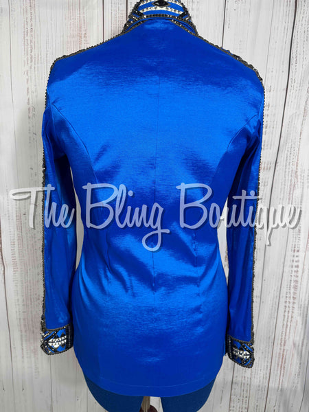 Royal Blue, Black, Gunmetal Grey & White Day Shirt Set (Large)