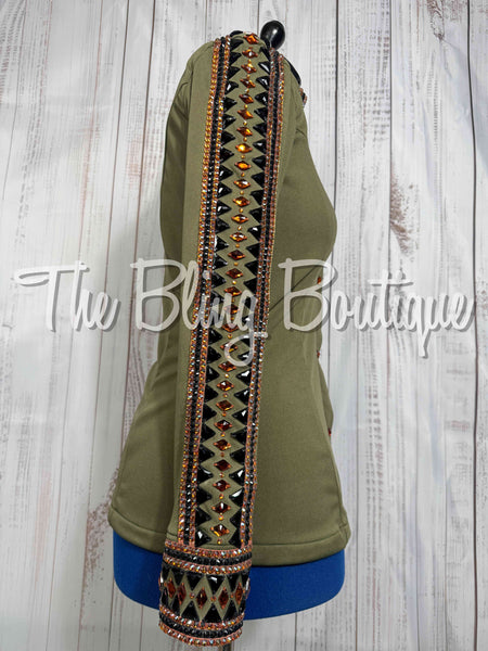 Olive Green, Black & Copper Day Shirt Set (Large)