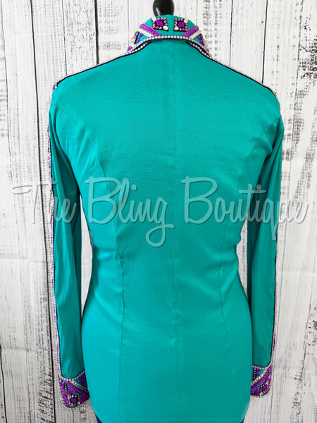 Bright Teal & Berry Day Shirt Set (Medium)