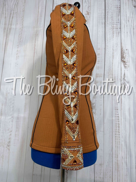 Rust, Caramel, Copper, Tan & White Day Shirt Set (Large)