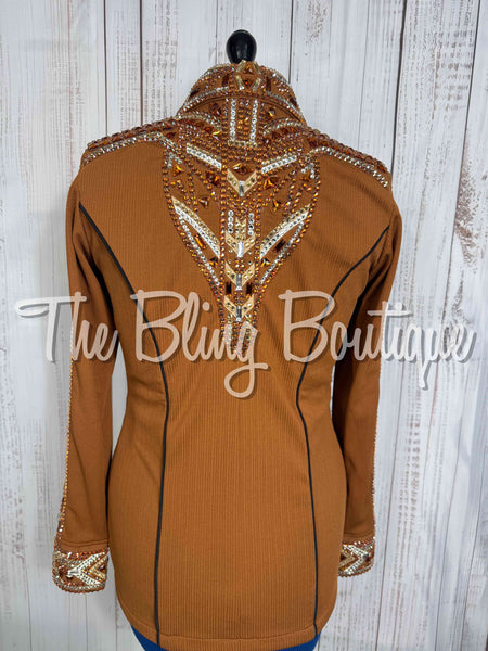 Rust, Caramel, Copper, Tan & White Day Shirt Set (Large)