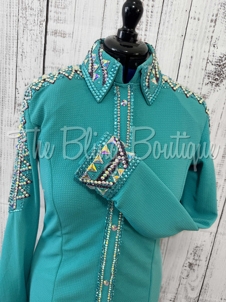 Teal, Purple & Turquoise Day Shirt Set (Large)