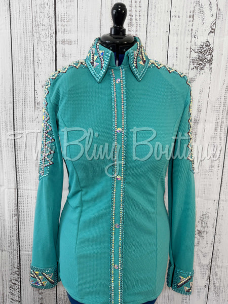 Teal, Purple & Turquoise Day Shirt Set (Large)