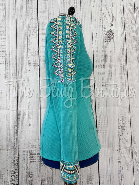 Teal, Purple & Turquoise Day Shirt Set (Large)