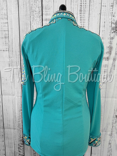 Teal, Purple & Turquoise Day Shirt Set (Large)