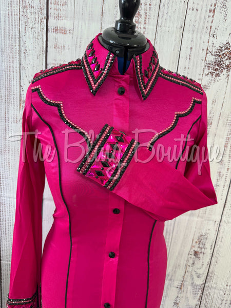 Hot Pink & Black Day Shirt Set (Medium)