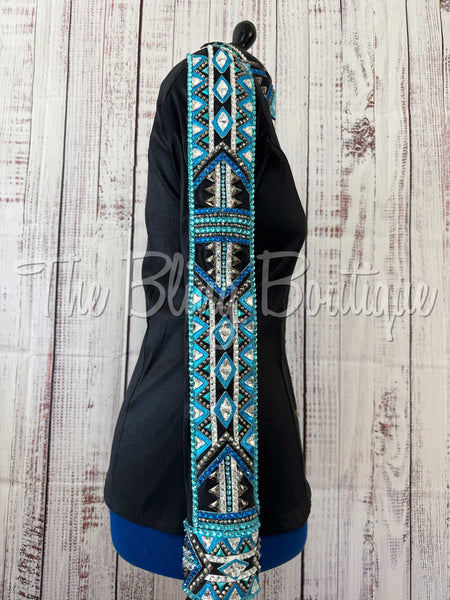 Black, Blue & Turquoise Day Shirt Set (Large)