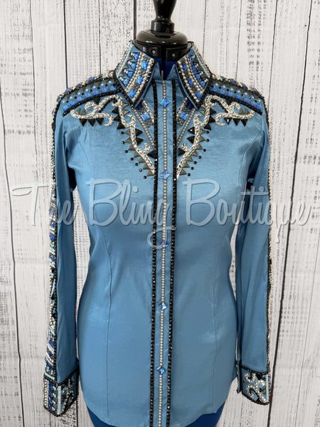 Slate Blue, Grey & Black Day Shirt Set (Large)