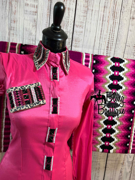 Pink & Leopard Day Shirt Set (S)