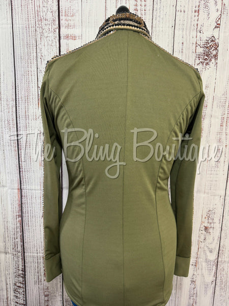 Olive Green, Chocolate, Tan & Black Day Shirt Set (Medium)