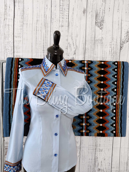 Baby Blue & Copper Day Shirt Set (XS/S)