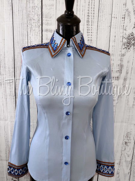 Baby Blue & Copper Day Shirt Set (XS/S)