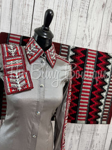 Grey, Burgundy & Red Day Shirt Set (S)