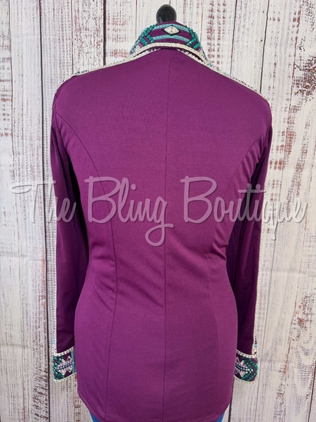 Wildberry, Teal & Black Day Shirt Set (Medium)