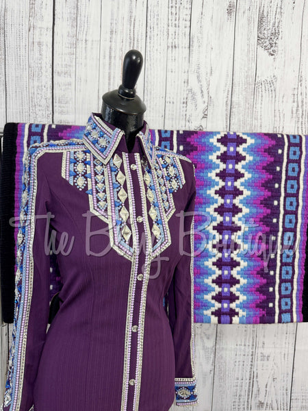 Plum, Periwinkle & Berry Day Shirt Set (Small)