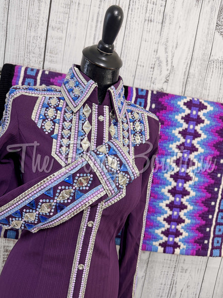 Plum, Periwinkle & Berry Day Shirt Set (Small)