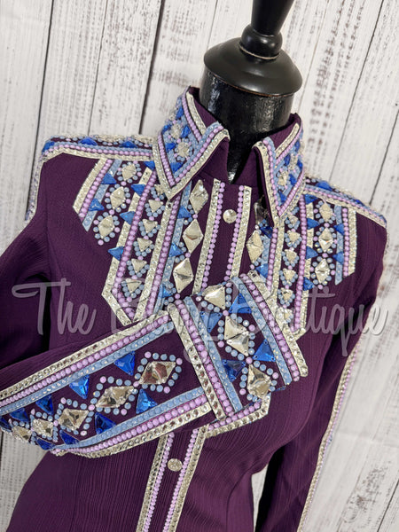 Plum, Periwinkle & Berry Day Shirt Set (Small)