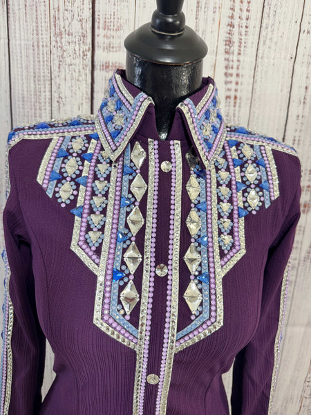 Plum, Periwinkle & Berry Day Shirt Set (Small)