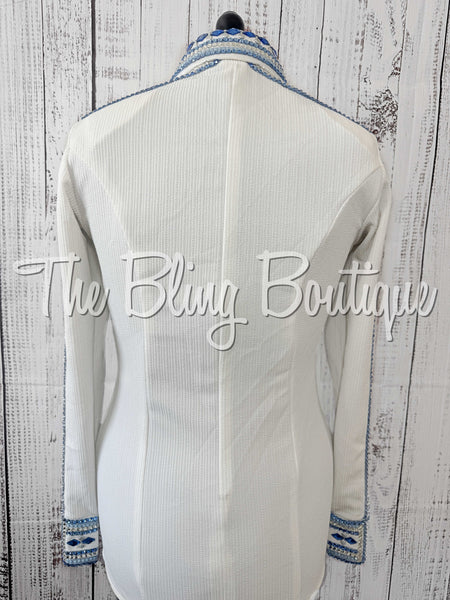 White, Periwinkle & Malibu Blue Day Shirt Set (Medium)
