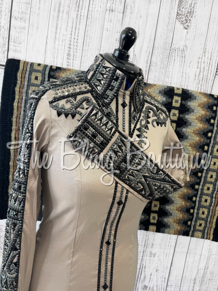 RE-ORDER Tan, Charcoal & Black Day Shirt Set (Choose Your Size)