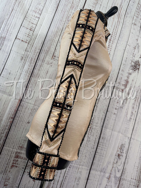 RE-ORDER Champagne, Black & Rose Gold Day Shirt Set (Choose Your Size)