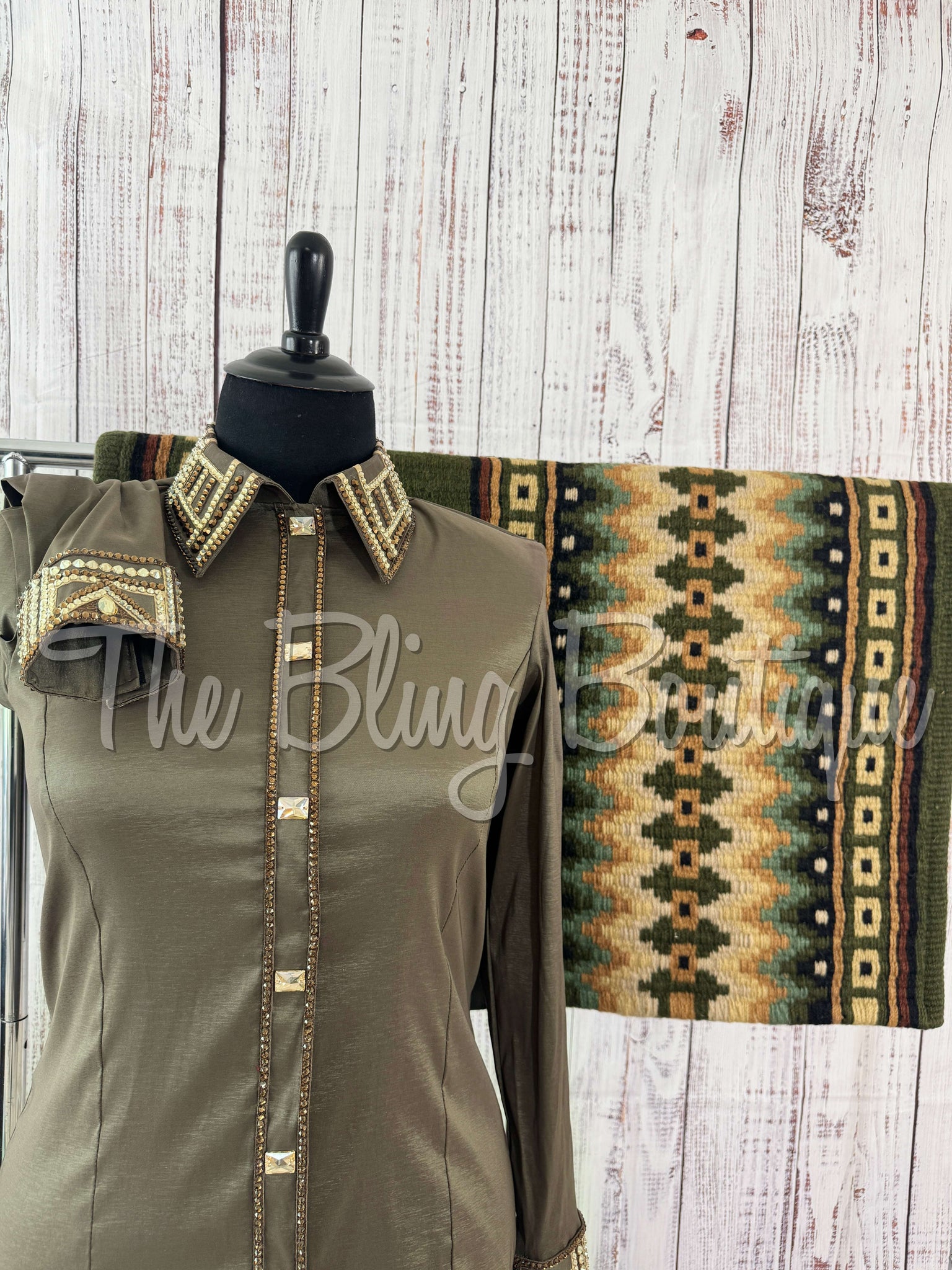 Olive Green & Tan Day Shirt Set (2XL)