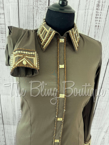 Olive Green & Tan Day Shirt Set (2XL)