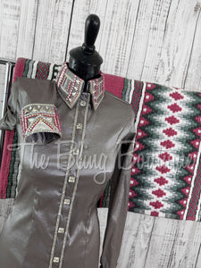 Grey & Pink Day Shirt Set (M)