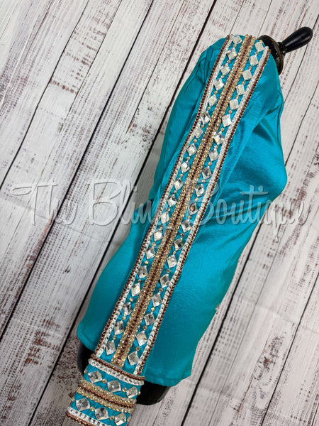 Teal & Tan Day Shirt Set (S)