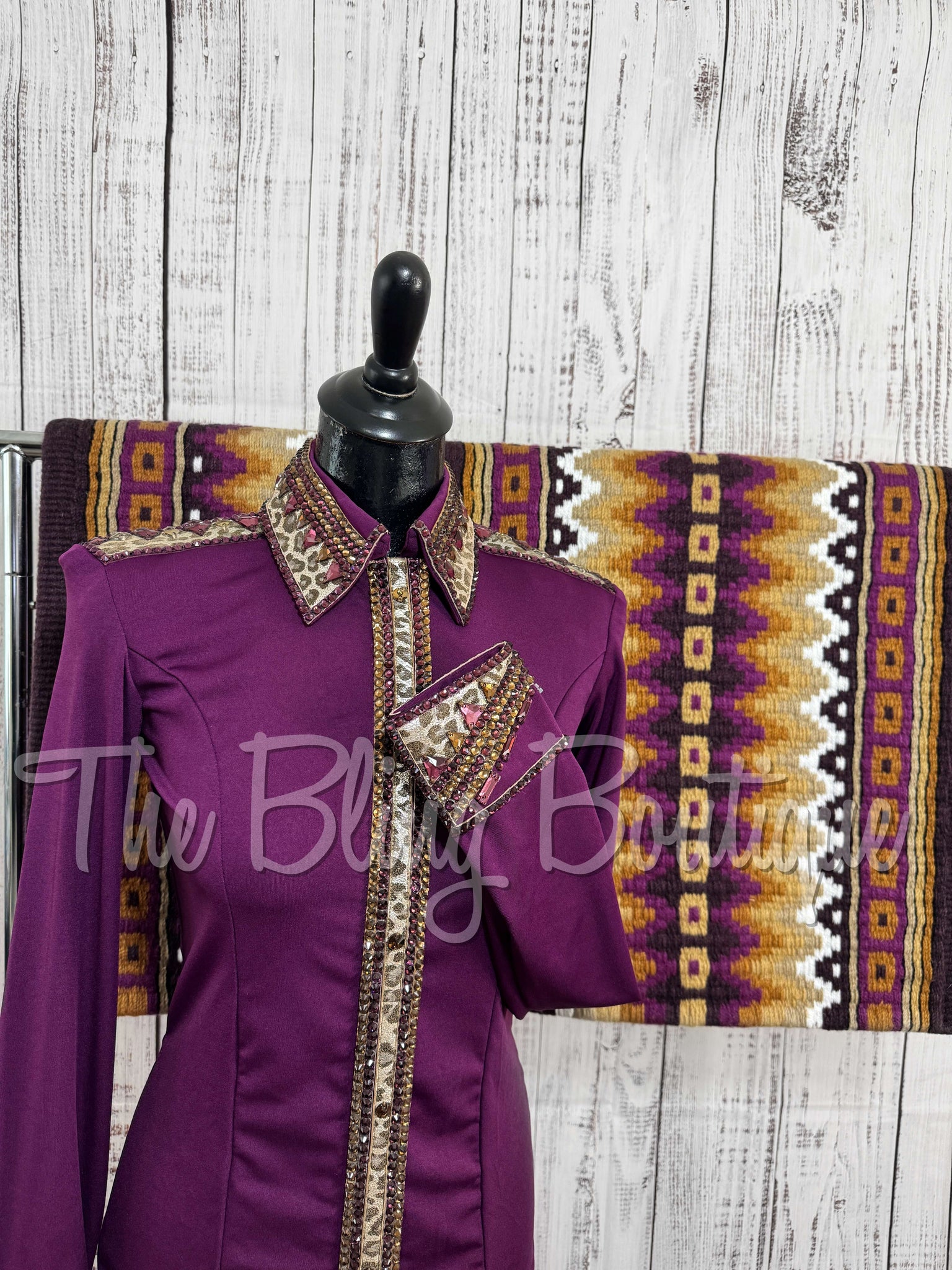 Raspberry & Leopard Day Shirt Set (S)