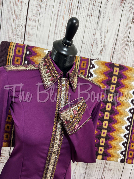 Raspberry & Leopard Day Shirt Set (S)