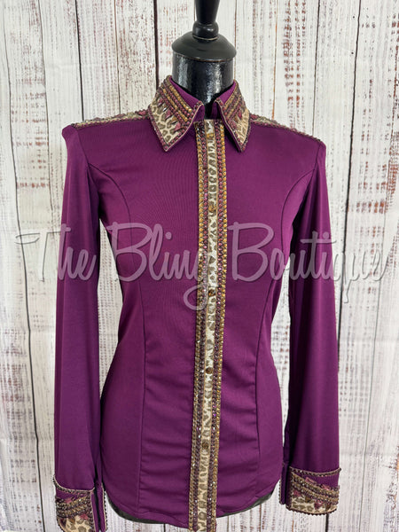 Raspberry & Leopard Day Shirt Set (S)