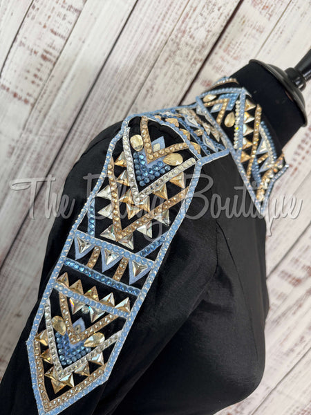 RE-ORDER Black, Periwinkle & Tan Day Shirt Set (Choose Your Size)