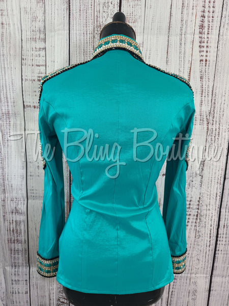 Teal, Tan, White & Black Day Shirt Set (XS/S)