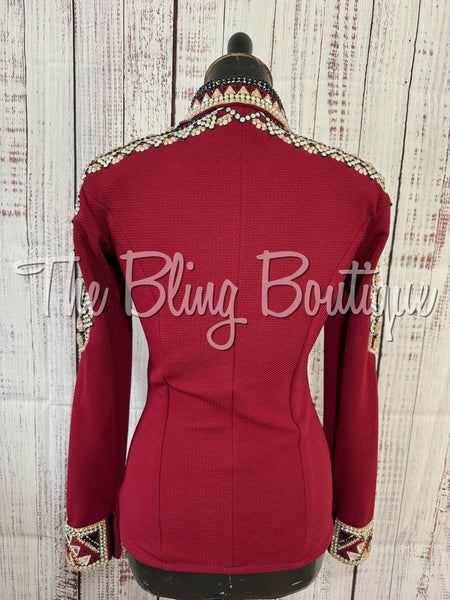 Dark Red, Tan, Black & White Day Shirt Set (XS/S)