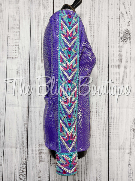 Lavender, Turquoise & Pink Iridescent Day Shirt Set (Small)