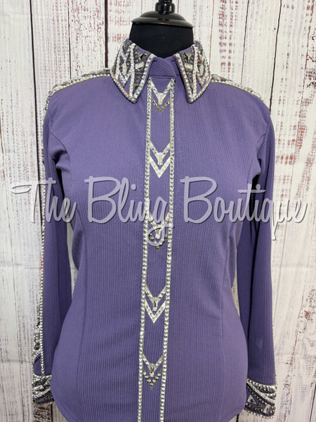 Light Purple, Grey & White Day Shirt Set (3XL)