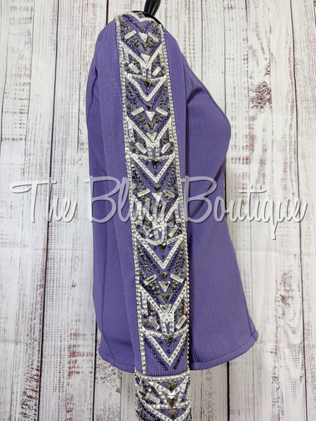 Light Purple, Grey & White Day Shirt Set (3XL)