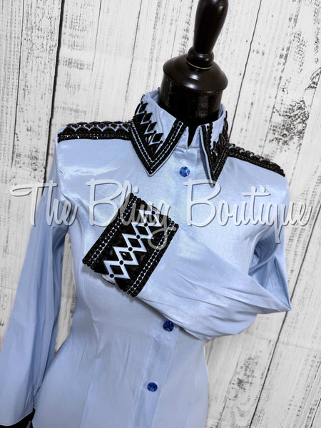 Ice Blue & Black Day Shirt Set (XS/S)