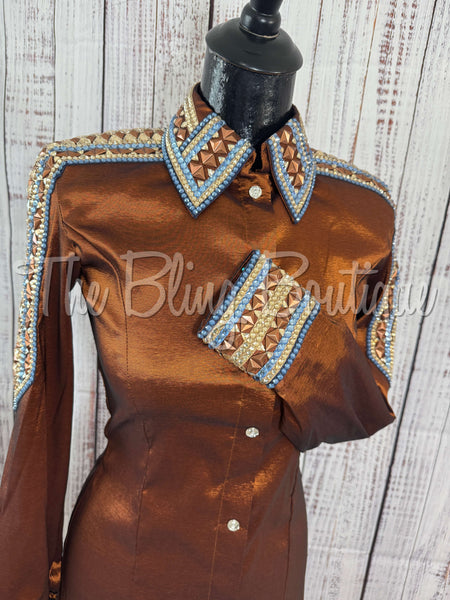 Rust & Periwinkle Day Shirt Set (XS/S)