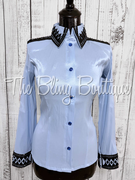 Ice Blue & Black Day Shirt Set (XS/S)