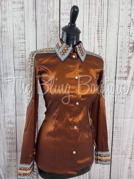 Rust & Periwinkle Day Shirt Set (XS/S)