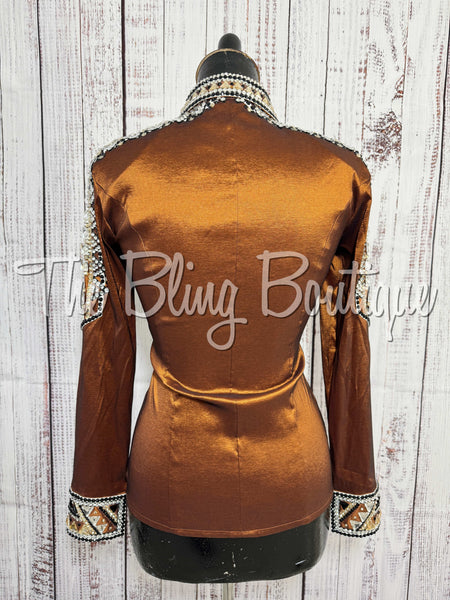 Rust, Tan, Black & White Day Shirt Set (XS)