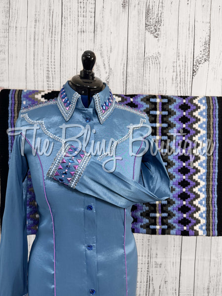 Periwinkle & Lavender Day Shirt Set (Medium)