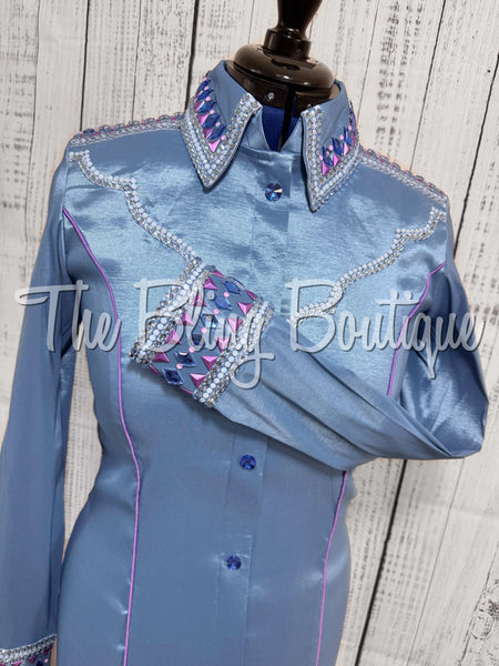 Periwinkle & Lavender Day Shirt Set (Medium)