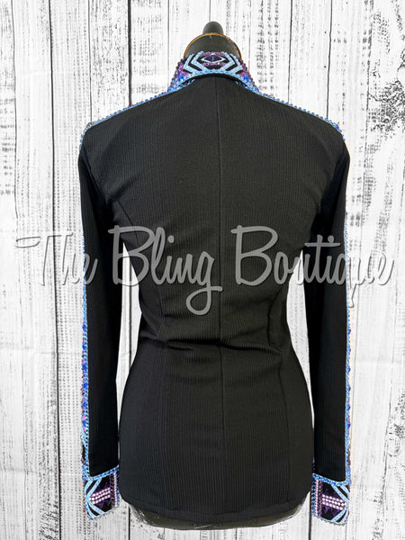 Black, Periwinkle & Purple Day Shirt Set (Small)