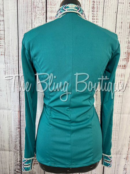 Teal, Purple & White Day Shirt Set (Small)