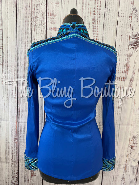 Royal Blue, Teal & Turquoise Day Shirt Set (Small)