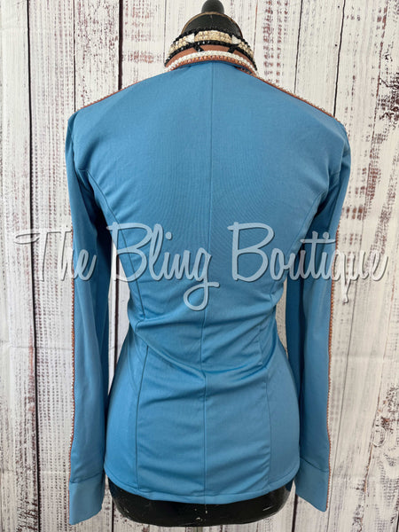 Periwinkle, Copper & Tan Day Shirt Set (Small)